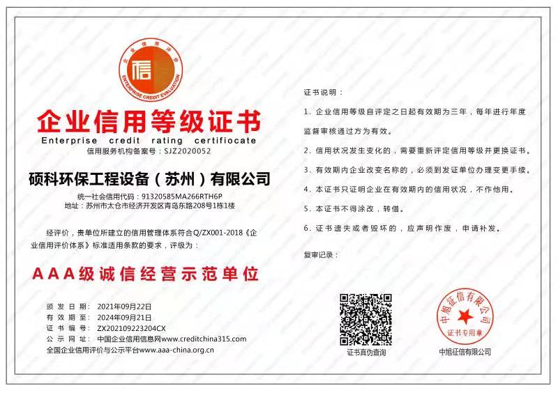 AAA級誠信經營示范單位